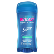 secret outlast clear gel deodorant unscented