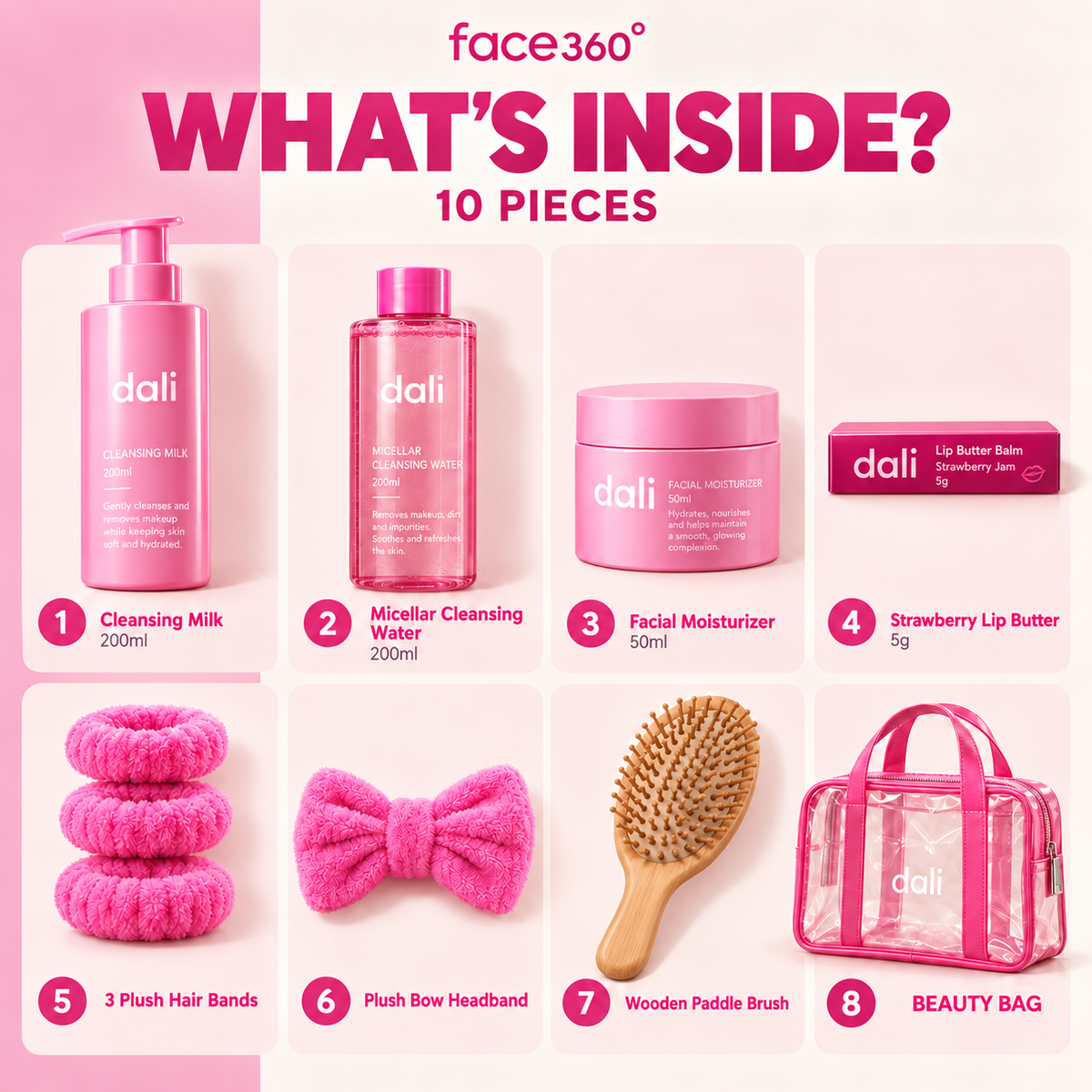 Dali Skin Pink Glow Complete Radiance & Skincare Bundle $35