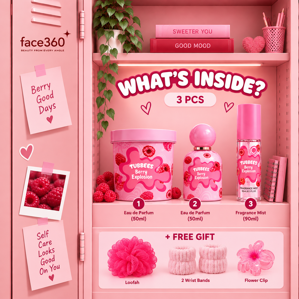 Tubbees Berry Explosion Fragrance & Self-Care Bundle