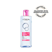 L'Oréal Paris 3-in-1 Refreshing and Moisturizing Micellar Water, Cleanse, Remove Makeup and Soothe, for Sensitive and Normal to Dry Skin, 400ml