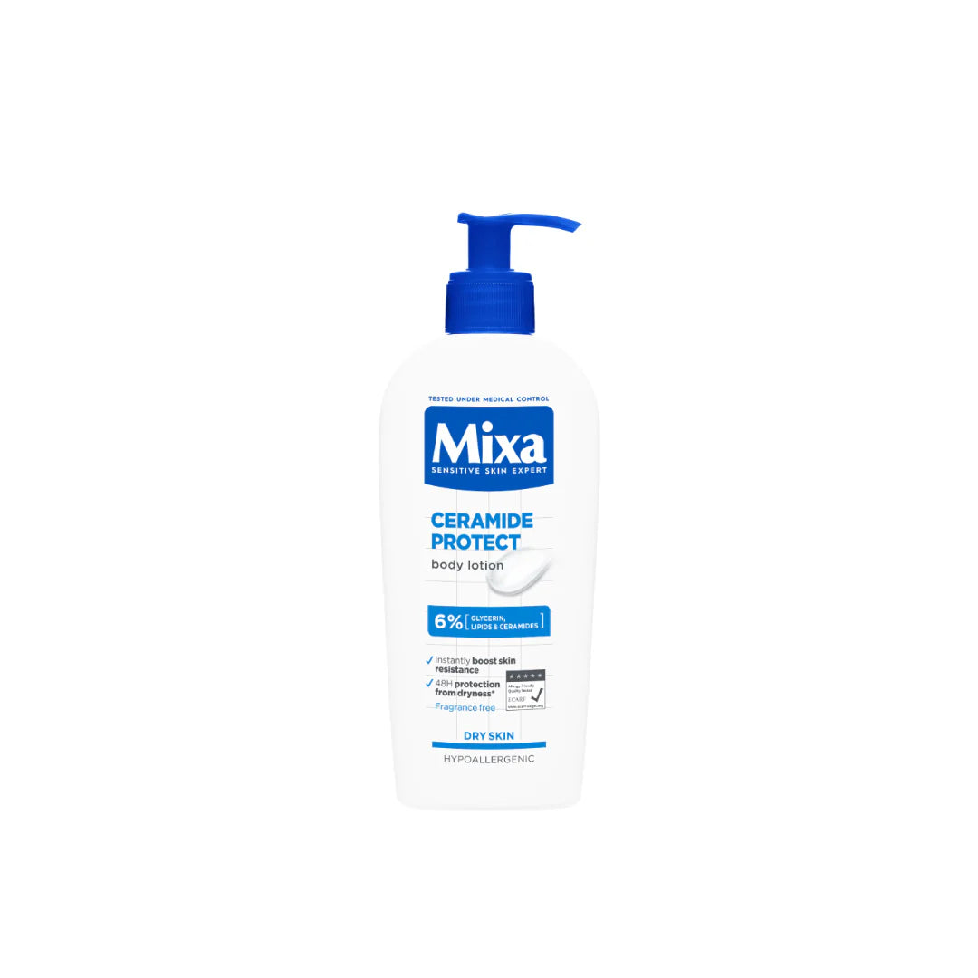 Mixa Ceramide Protect Body Lotion For Dry, Very Dry and Sensitive Skin With 6% Glycerin, Lipids & Ceramides 250 ml