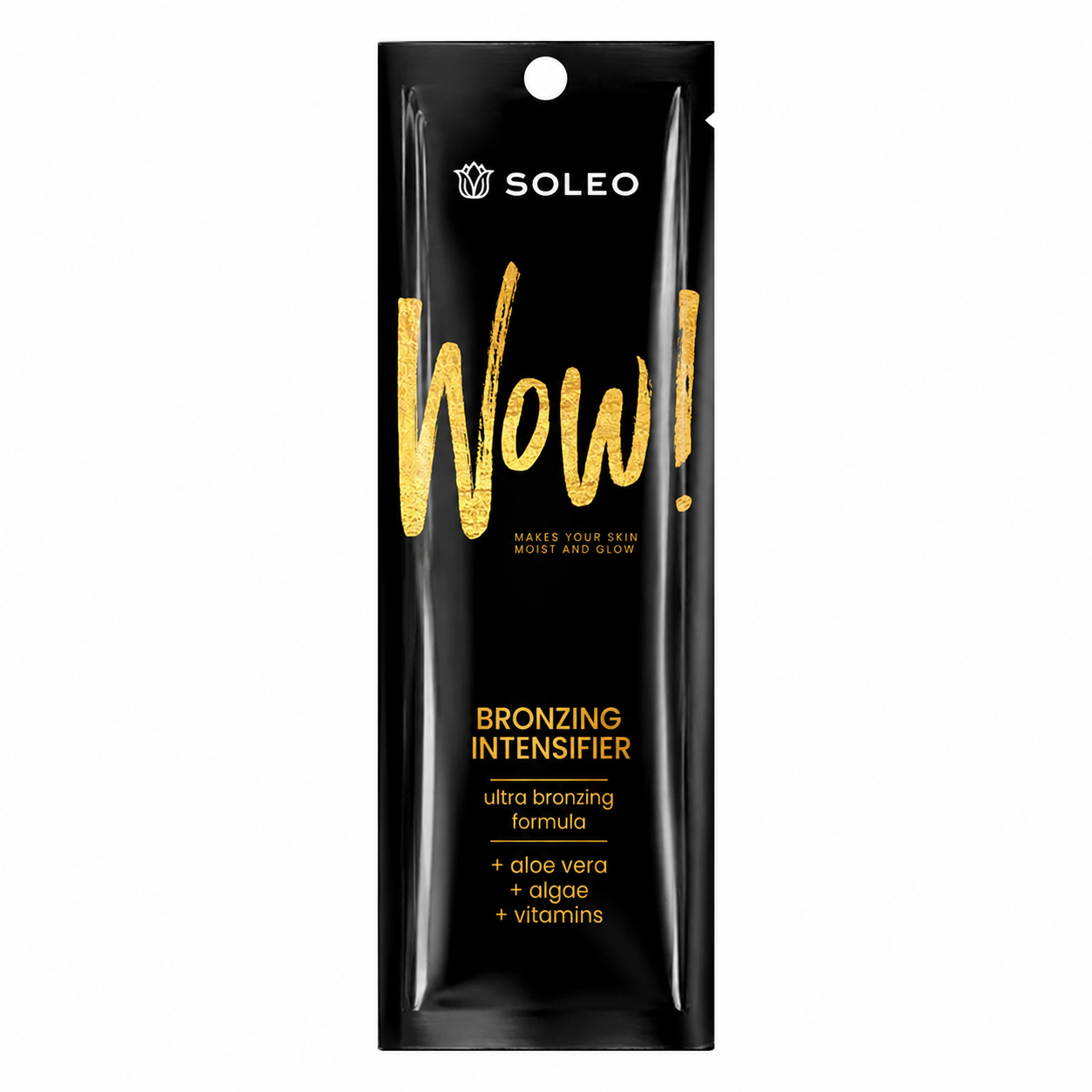 Soleo Shimmering cream for solarium Soleo WOW! for fast dark tan with glamour glow, 15 ml