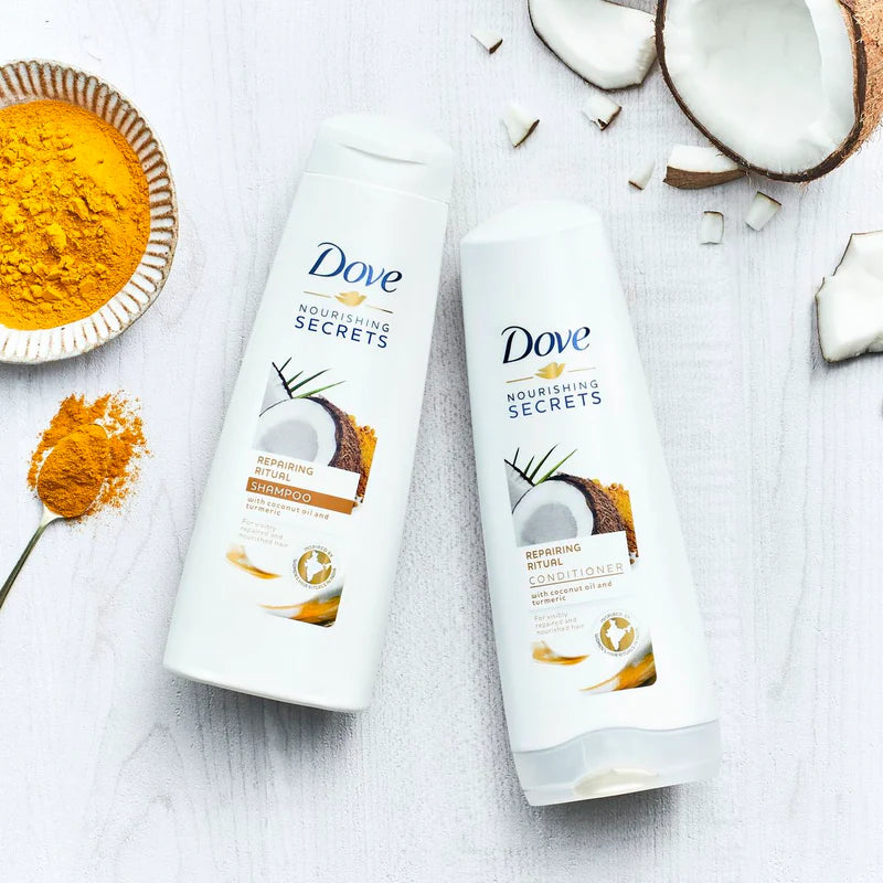 Dove Nourishing Secrets Coconut Oil Repairing Ritual Shampoo – Hair Repair & Hydration
