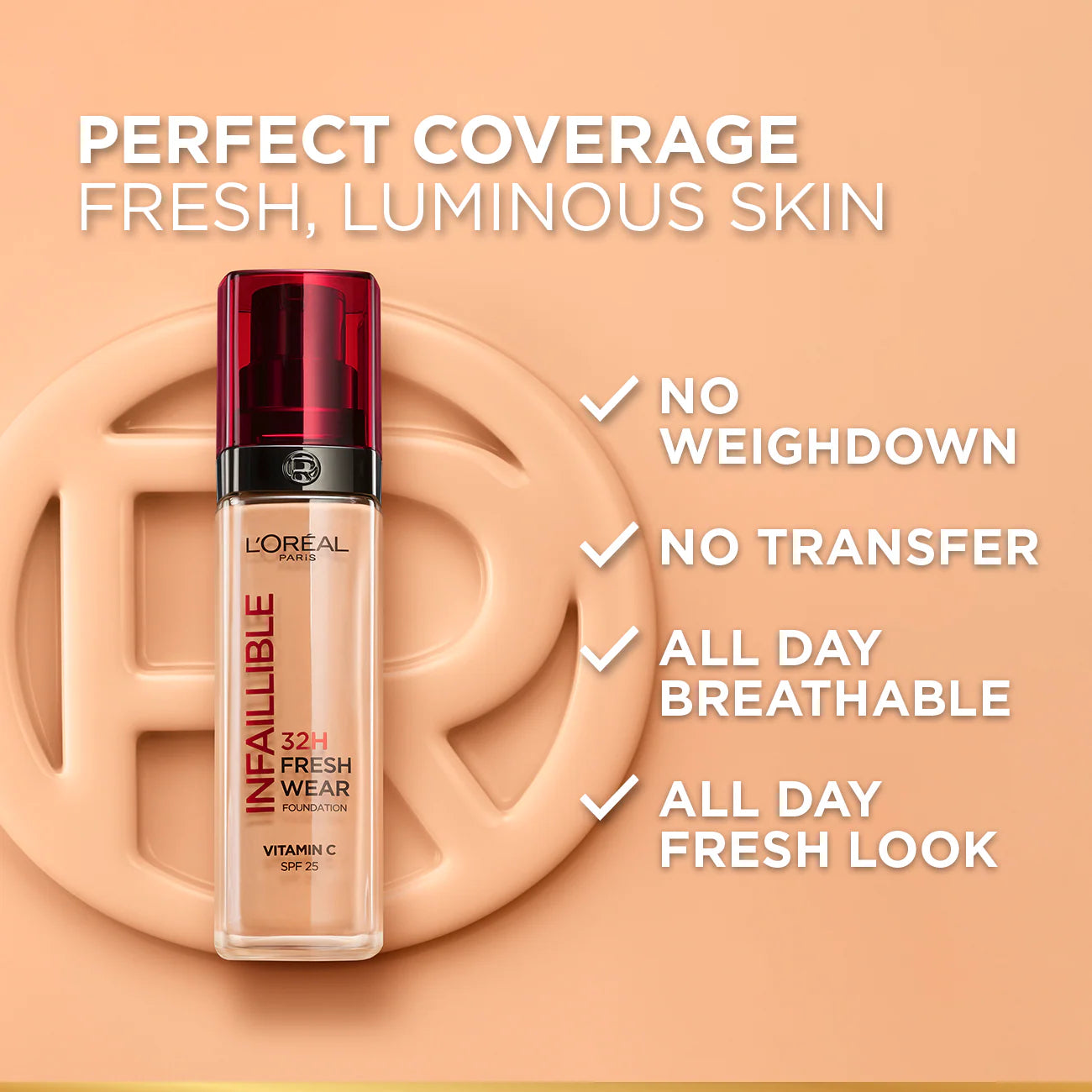 L'Oréal Paris Infaillible 32H Freshwear Liquid Foundation SPF25