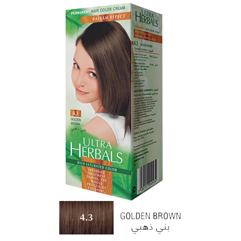 Ultra Herbals Hair Color Cream 4.3 Golden Brown