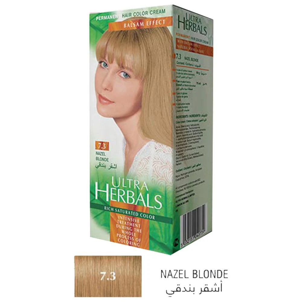 Ultra Herbals Hair Color Cream 7.3 Nazel Blonde