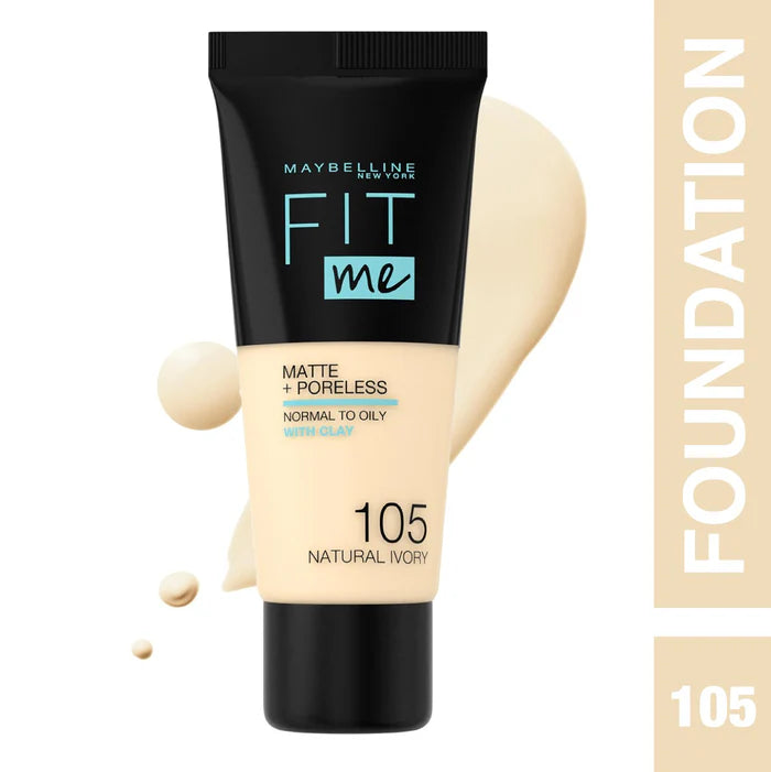 Maybelline New York Fit Me Matte Poreless Liquid Foundation Ideal For Normal To Oily Skin