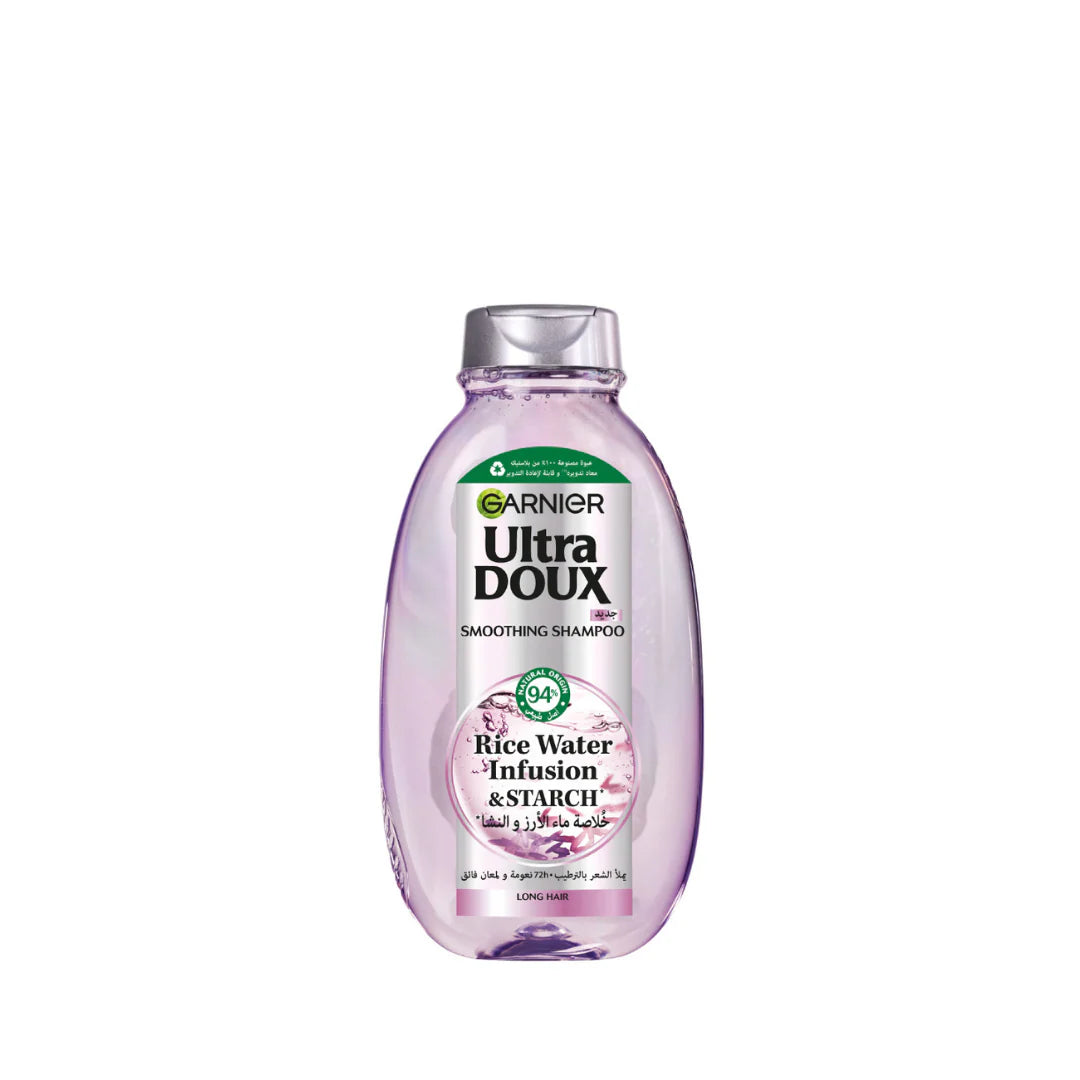 Garnier Ultra Doux Rice Water Infusion & Starch Shampoo For Long Hair, Smooth And Shine