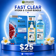 The Ultimate Garnier Hydra Bomb & Fast Clear Refreshing Skincare Routine Bundle