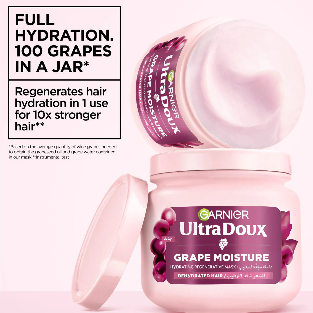 Ultra Doux Grape Moisture - Deep Regenerative Mask for Dehydrated Hair.