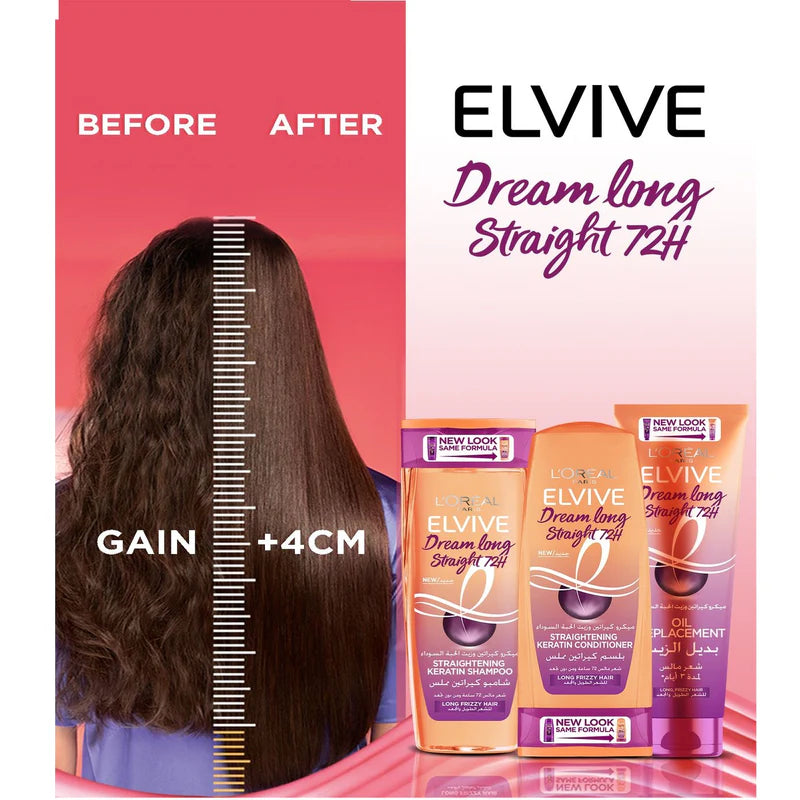 L’Oréal Paris Elvive Dream Long Straight Oil Replacement – Black Cumin Oil & Micro Keratin.