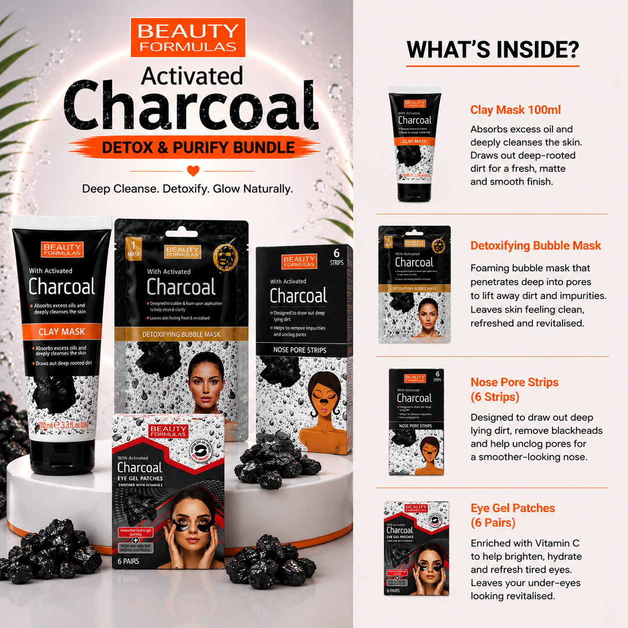 Beauty Formulas Charcoal Deep Clean Bundle