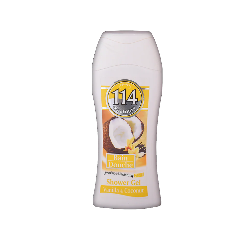 114 Shower Gel 2-in-1 - Vanilla & Coconut 250mL