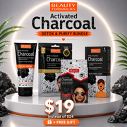 Beauty Formulas Activated Charcoal Purifying Bundle – Face Masks, Eye Patches & Pore Strips Kit