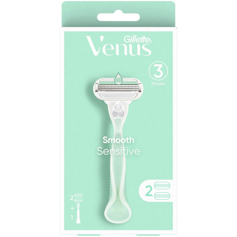 Gillette Venus Smooth Sensitive Women's Razor Handle + 2 Blade Refills