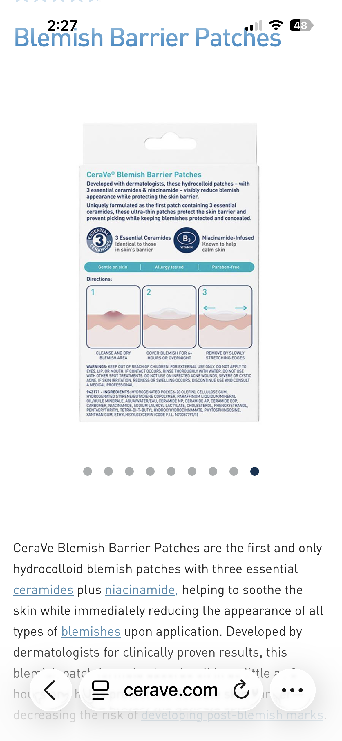 CeraVe Blemish Barrier Patches