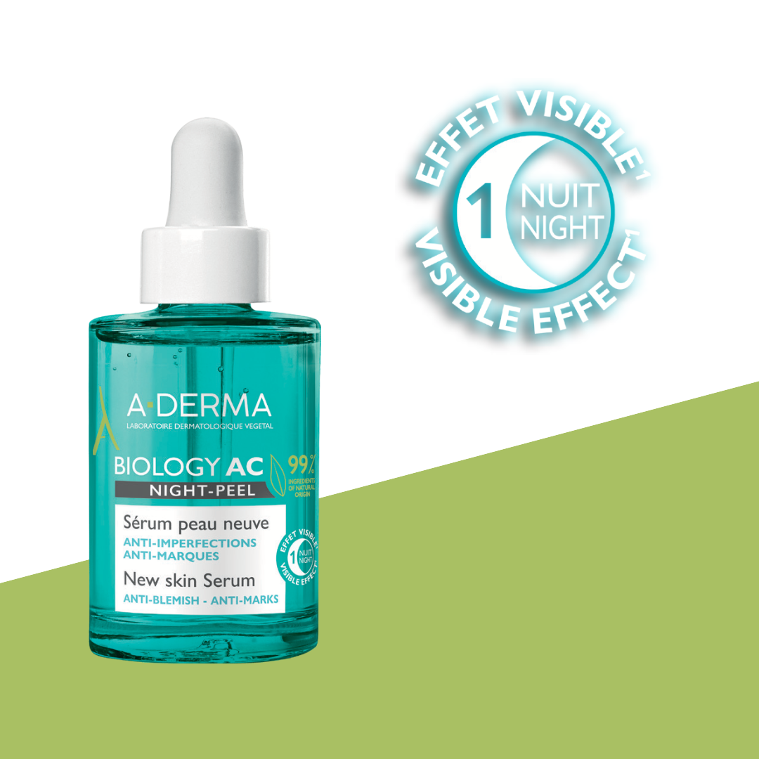 A-derma Biology AC Night Peel Anti-Blemish Serum 30ml
