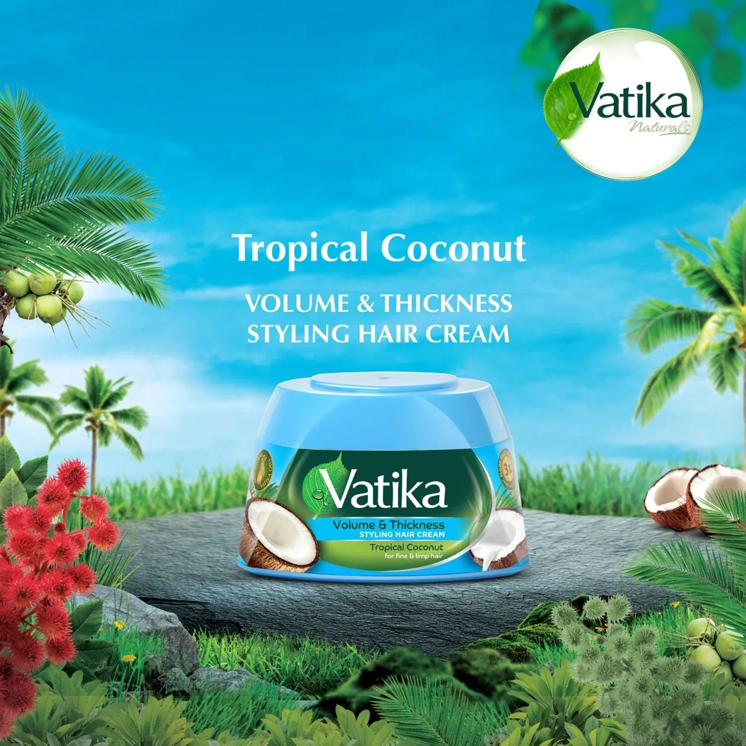 VATIKA VOLUME & THICKNESS STYLING HAIR CREAM FOR FINE & LIMP HAIR 140ML