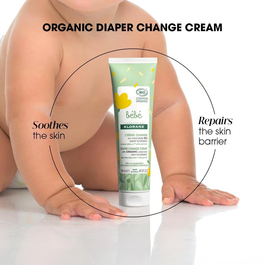 Klorane Bébé Nappy Cream with Organic Calendula - High Tolerance