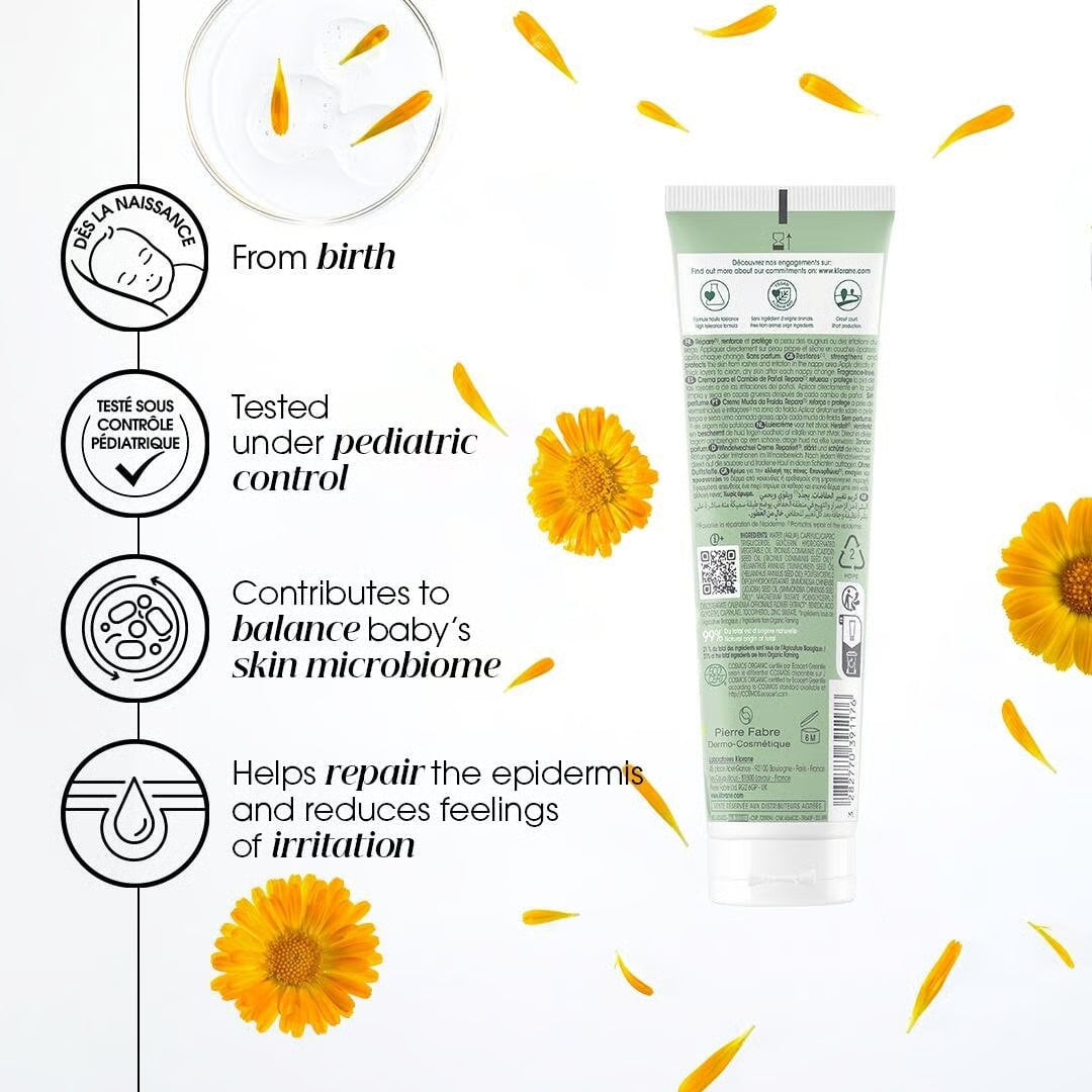 Klorane Bébé Nappy Cream with Organic Calendula - High Tolerance
