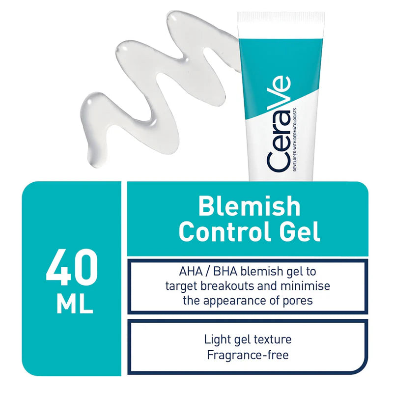 CeraVe Blemish Control Gel Moisturiser – Acne & Blemish Treatment with AHA/BHA