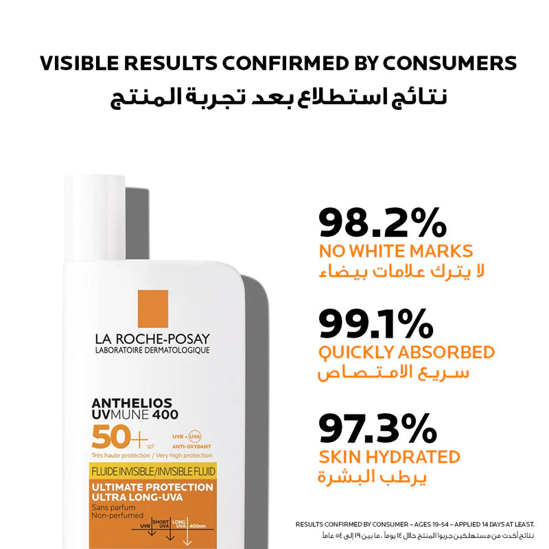 La Roche-Posay Anthelios UVMune 400 Invisible Sunscreen SPF50+ – Advanced Sun Protection for Sensitive Skin