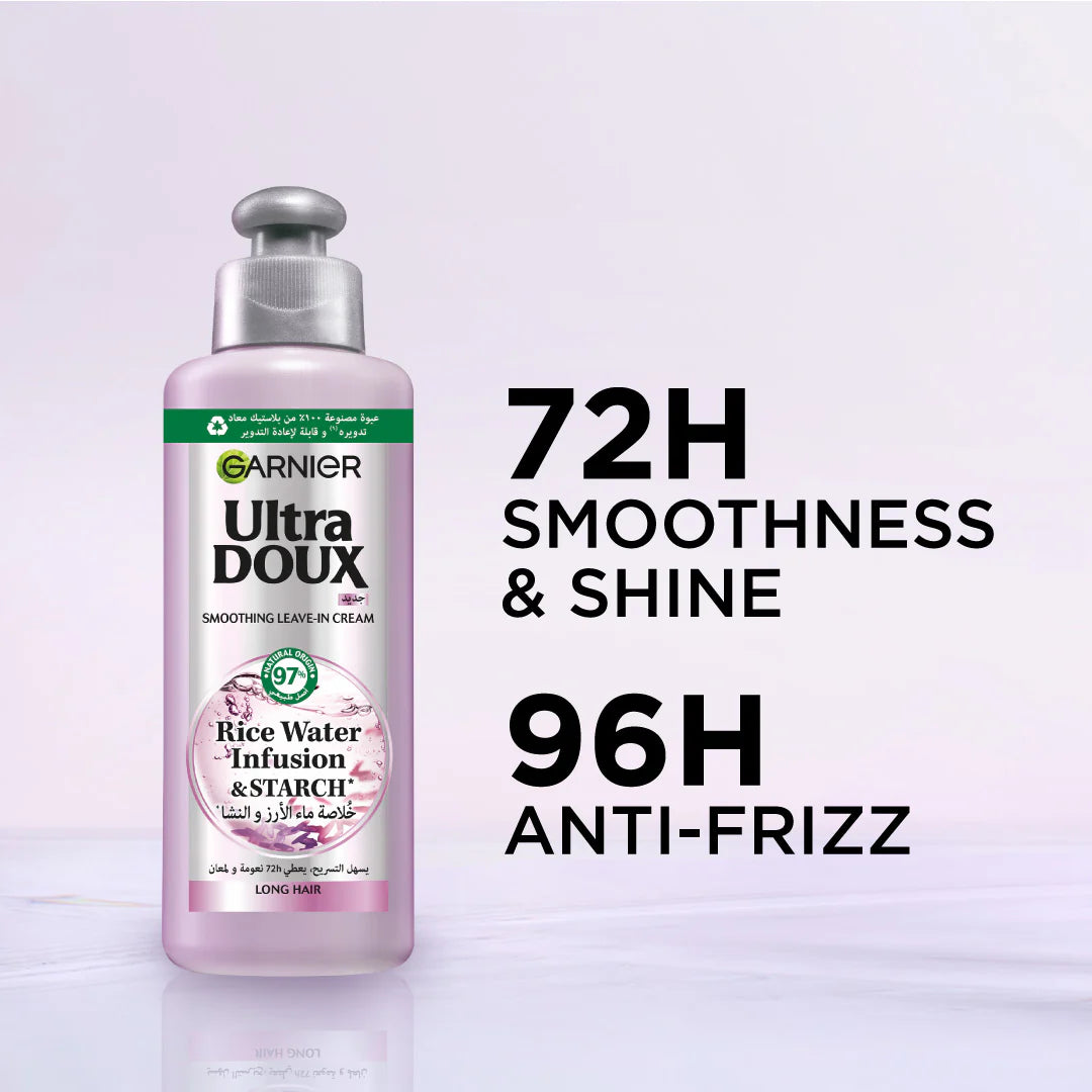 Garnier Ultra Doux Rice Water Infusion & Starch Leave In Cream For Long Hair
