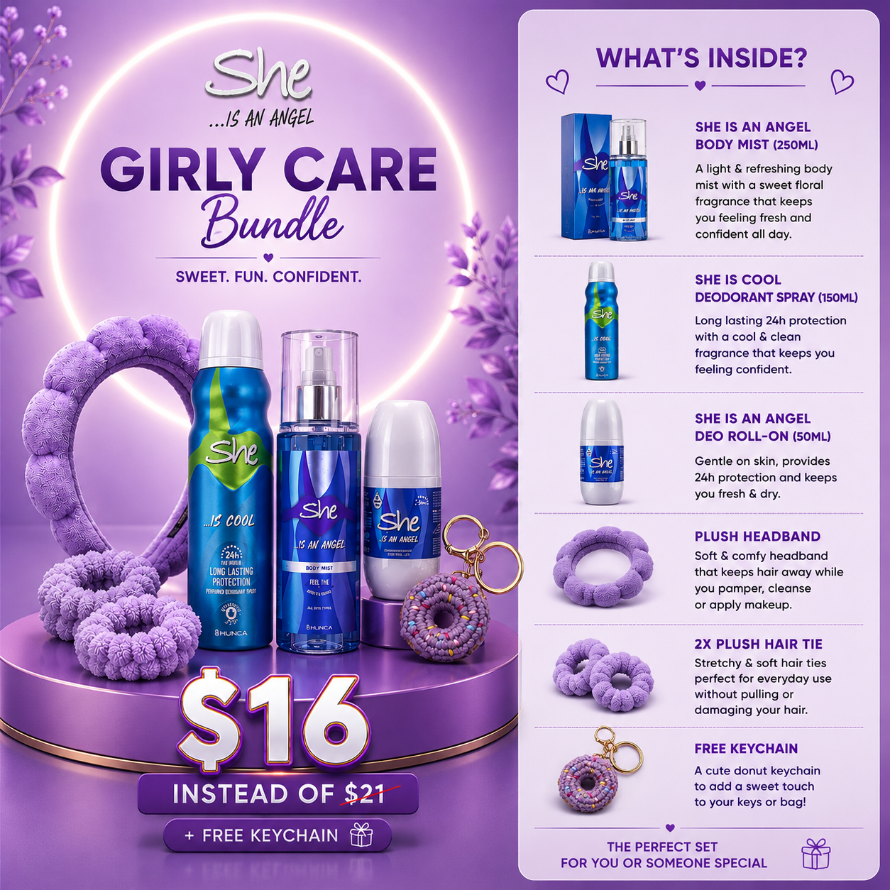 Ice Blue Dreams: SHE Cool & Angel Daily Routine Set