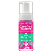 Carefree Daily Intimate Cleansing Mousse Duo Effect with Green Tea & Aloe Vera 150ml
