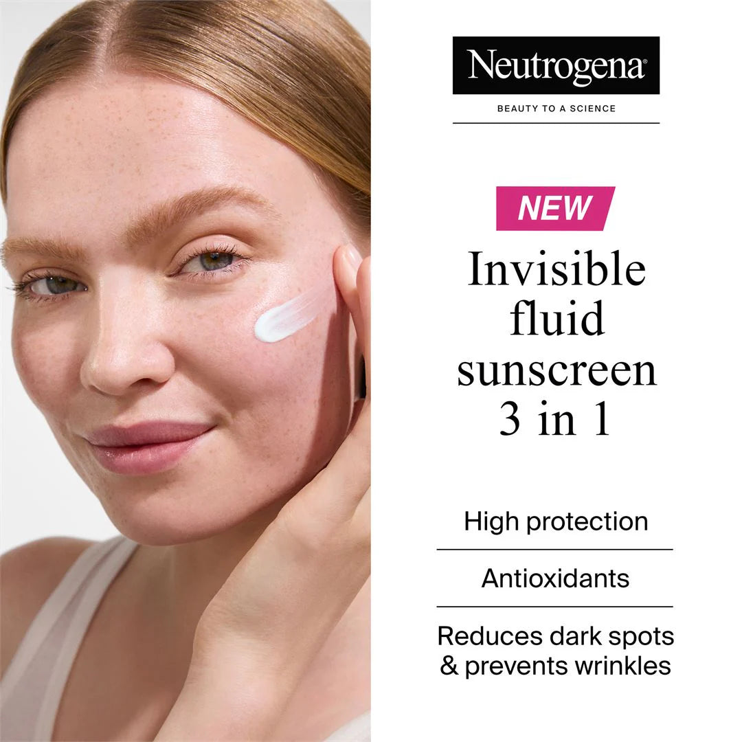 Neutrogena Ultra Sheer Invisible Fluid Sunscreen Age Sheild SPF 50