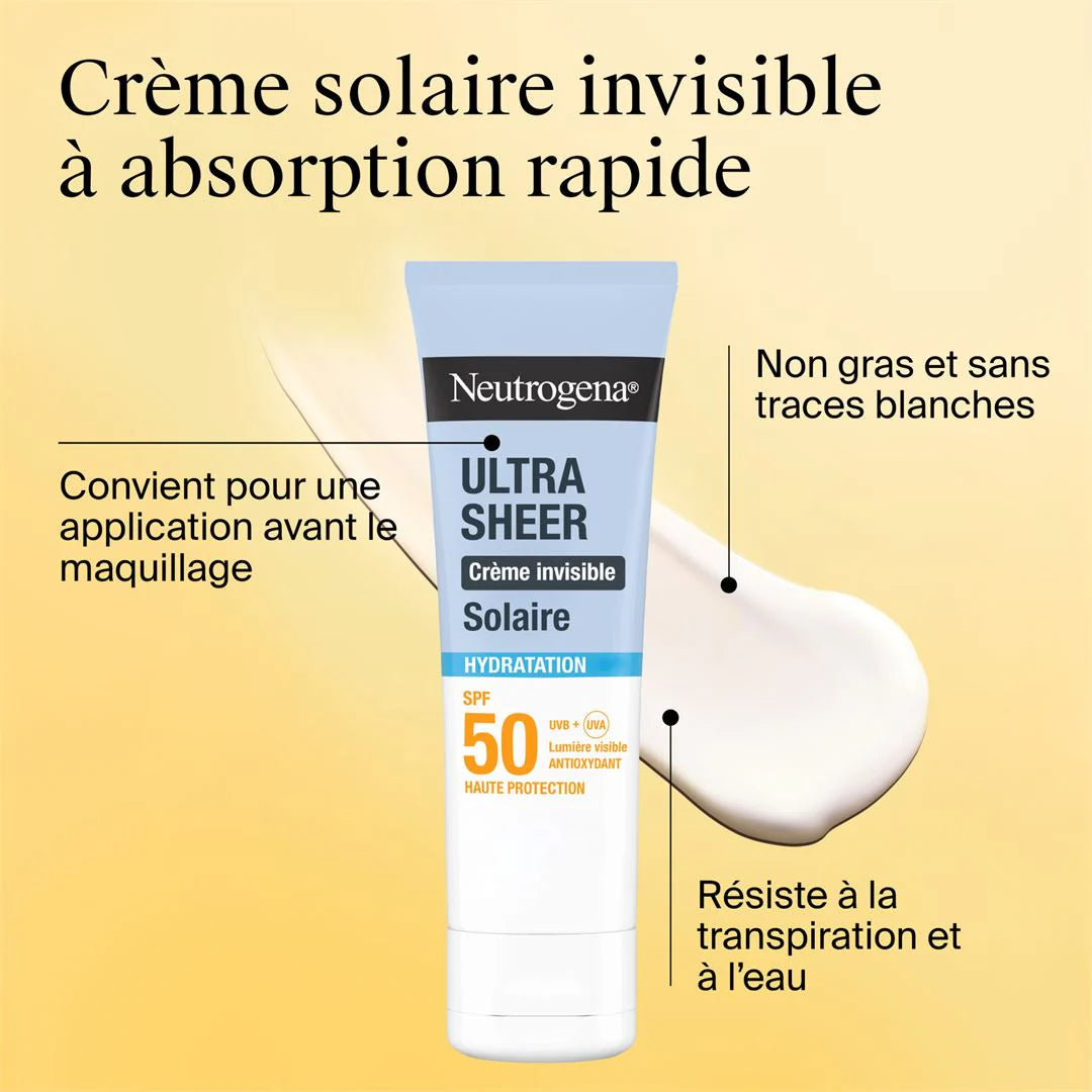 Neutrogena Ultra Sheer Hydration Invisible Cream Sunscreen SPF50