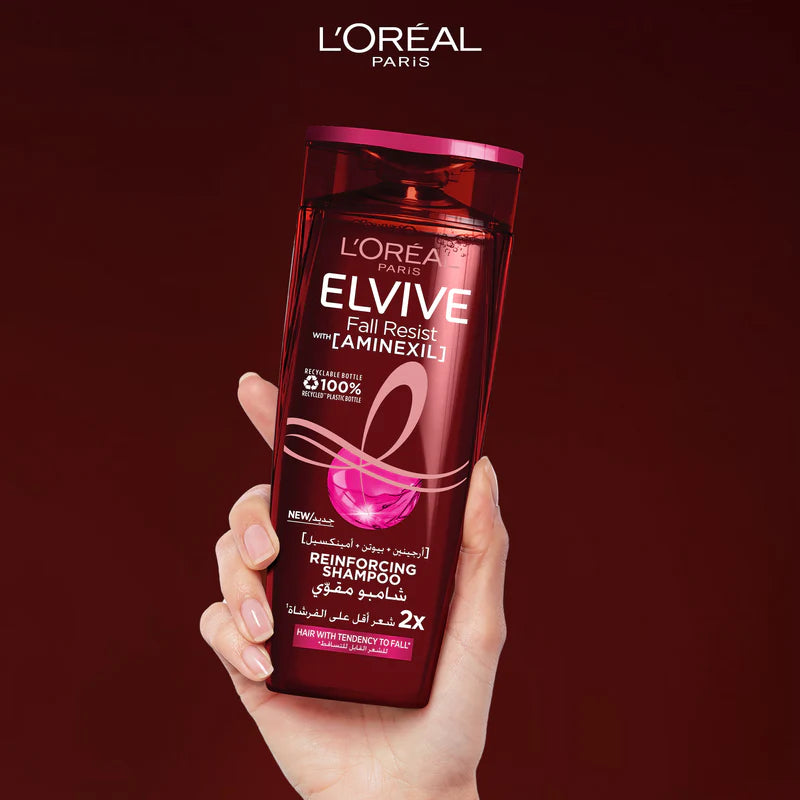 L'Oréal Paris Elvive Fall Resist Anti Hair-Fall Shampoo with Aminexil | Strengthens & Reduces Hair Fall