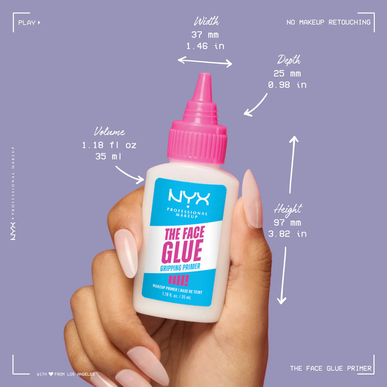 NYX Professional Makeup The Face Glue Setting Spray, Transfer-Resistant Waterproof Setting Spray, Up to 24HR Make Up Wear