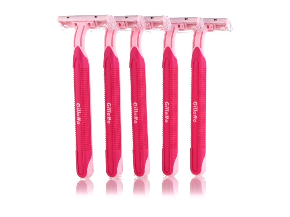 Gillette Blue Ii Plus Disposable Razor For Women 5 Pieces
