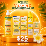 Garnier Fast Bright Ultimate Brightening Regimen – Day & Night Creams, Sunscreen Mist, Micellar Water & Free Gift Set