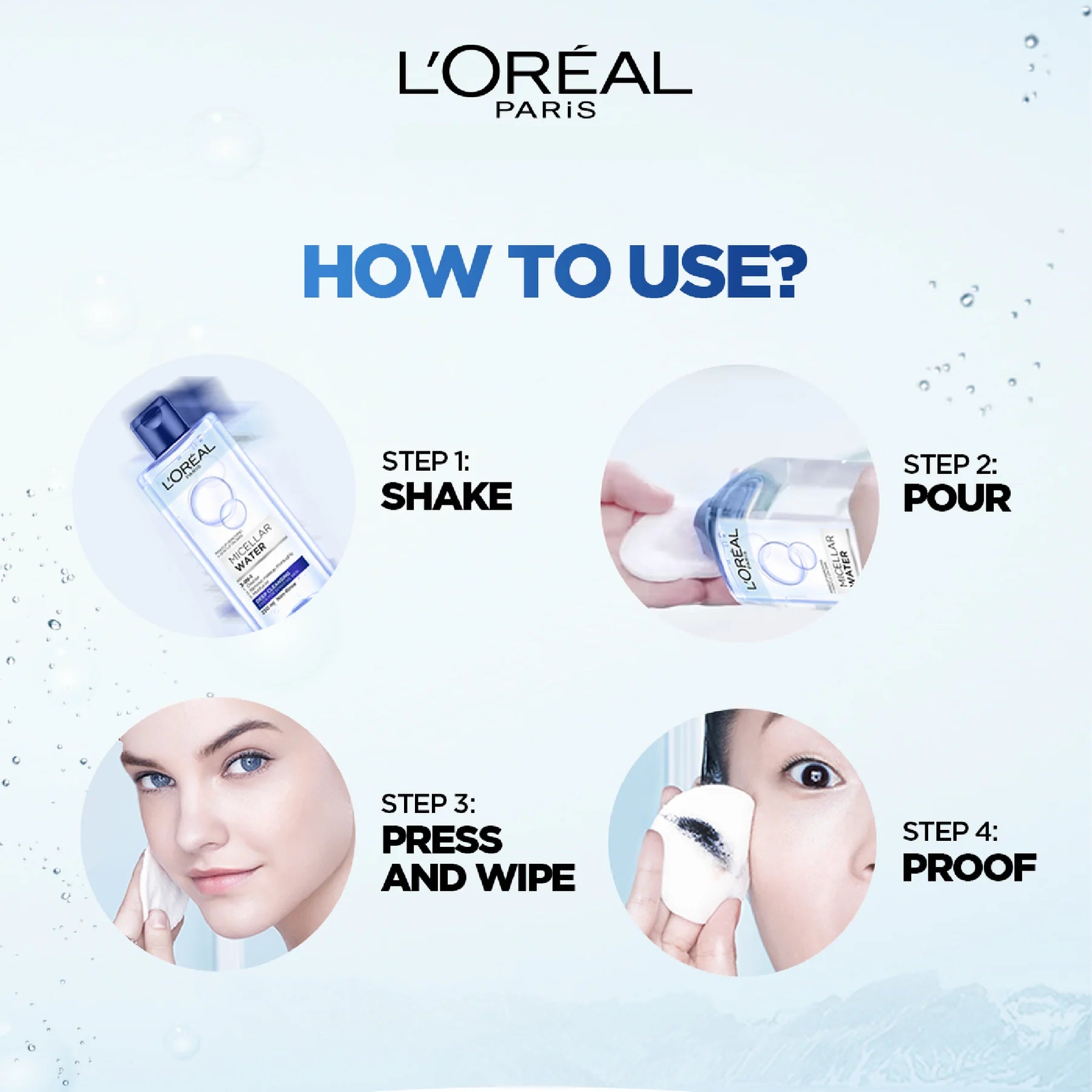 L'Oréal Paris 3-in-1 Bi-Phase Micellar Water, Deeply Cleanse, Remove Water Proof Makeup and Soothe, for All Skin Types and Sensitive Skin, 400ml