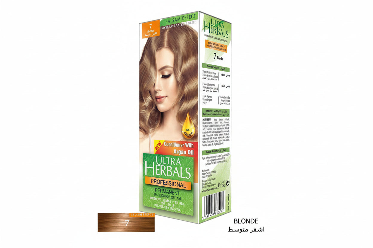 Ultra Herbals Professional Hair Color Cream 7 Blonde