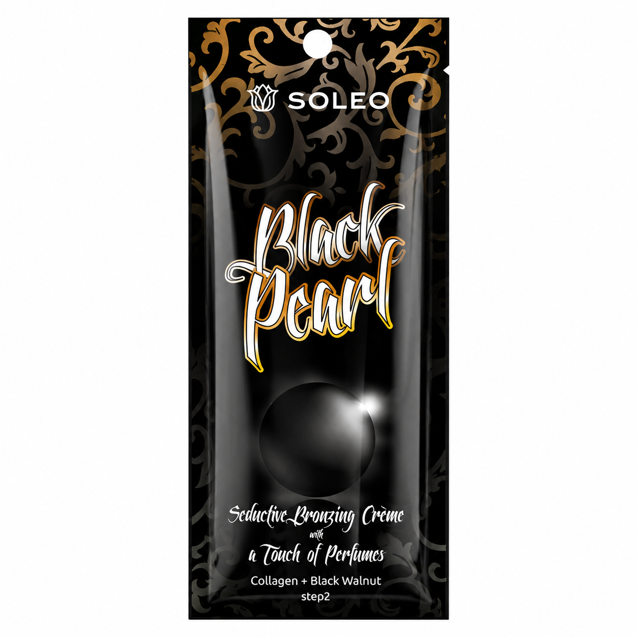 Soleo Black Pearl powerful bronzer for solarium with collagen, 15 ml