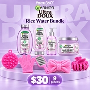 Garnier Ultra Doux Rice Water & Starch 9-Piece Hair Care Bundle