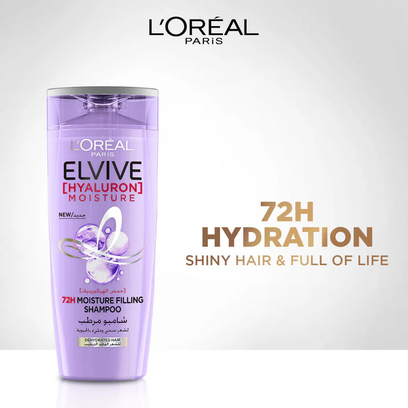 L’Oréal Paris Elvive 72H Hyaluron Moisture Sealing Conditioner – Hydrating Care for Dehydrated Hair