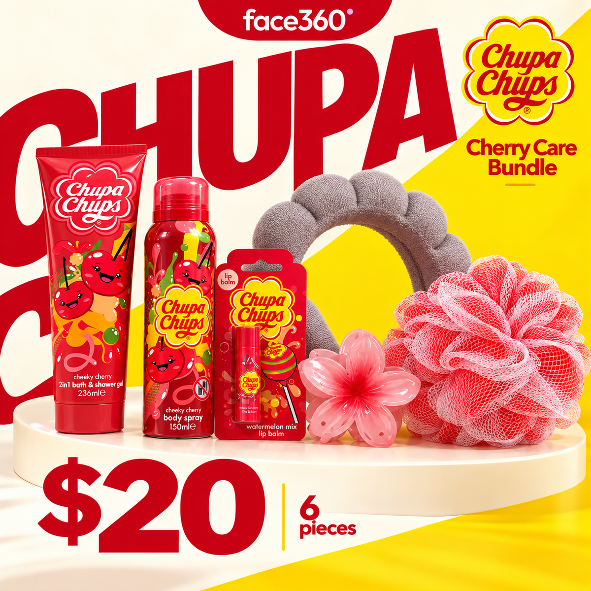Chupa Chups Cherry Care 6-Pcs