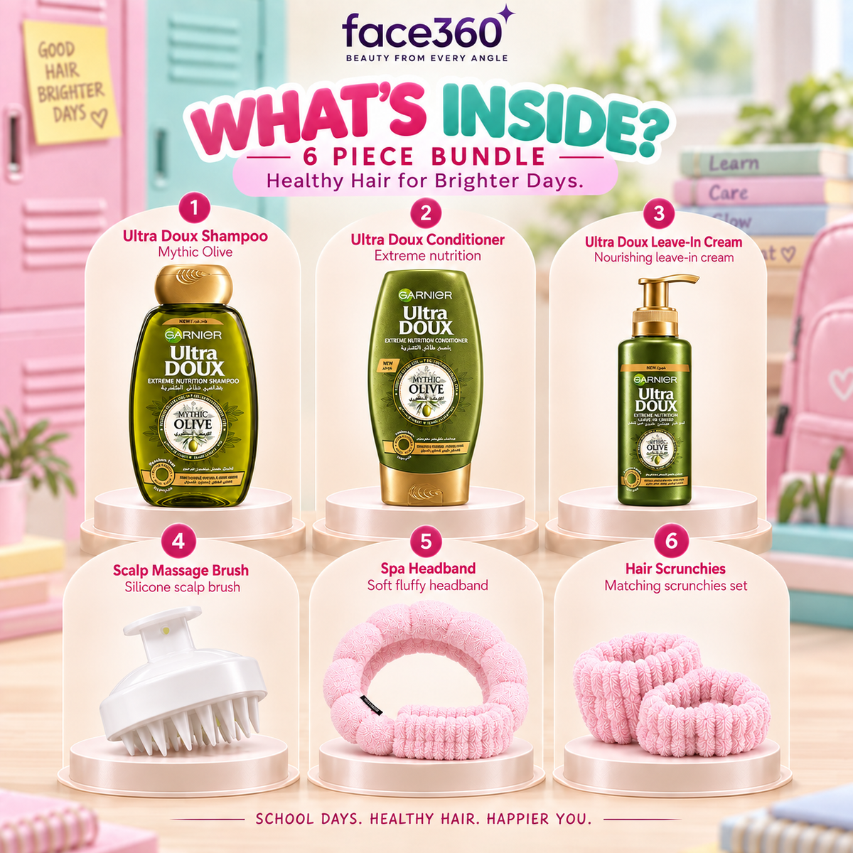 Garnier Ultra Doux Mythic Olive Complete Nourishing Routine (BACK TO SCHOOL)