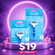 Gillette Venus Smooth Razor Bundle – 2 Packs of 4 Cartridges