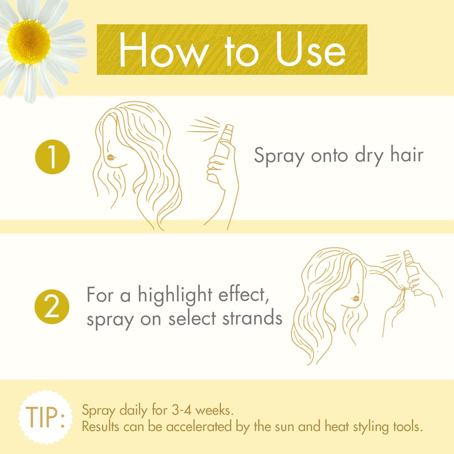 Klorane Sun Lightening Spray With Chamomile And Honey For Blond Hair 125ml