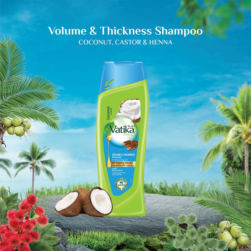 VATIKA COCNUT & CASTOR VOLUME AND THICKNESS SHAMPOO