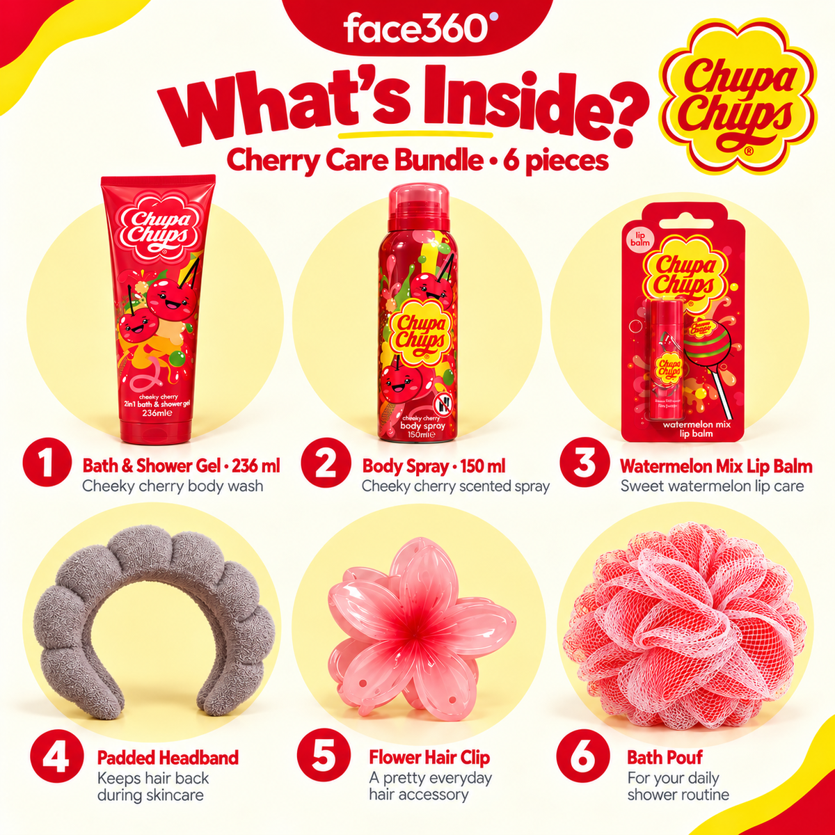 Chupa Chups Cherry Care 6-Pcs