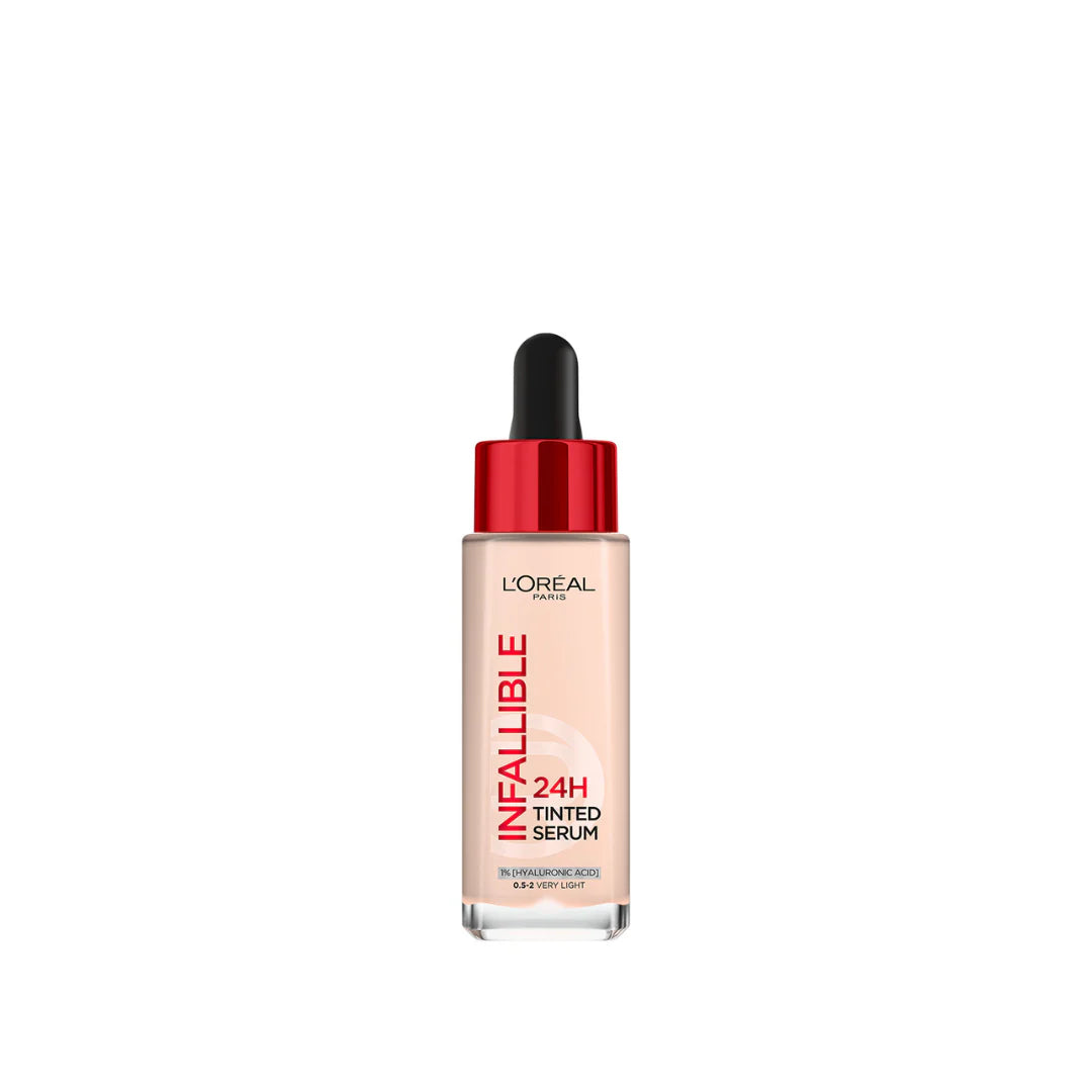 L'Oréal Paris Infallible 24H Tinted Serum With 1% Hyaluronic Acid For Radiant Hydrated Skin, Light To Medium Coverage, 30ml