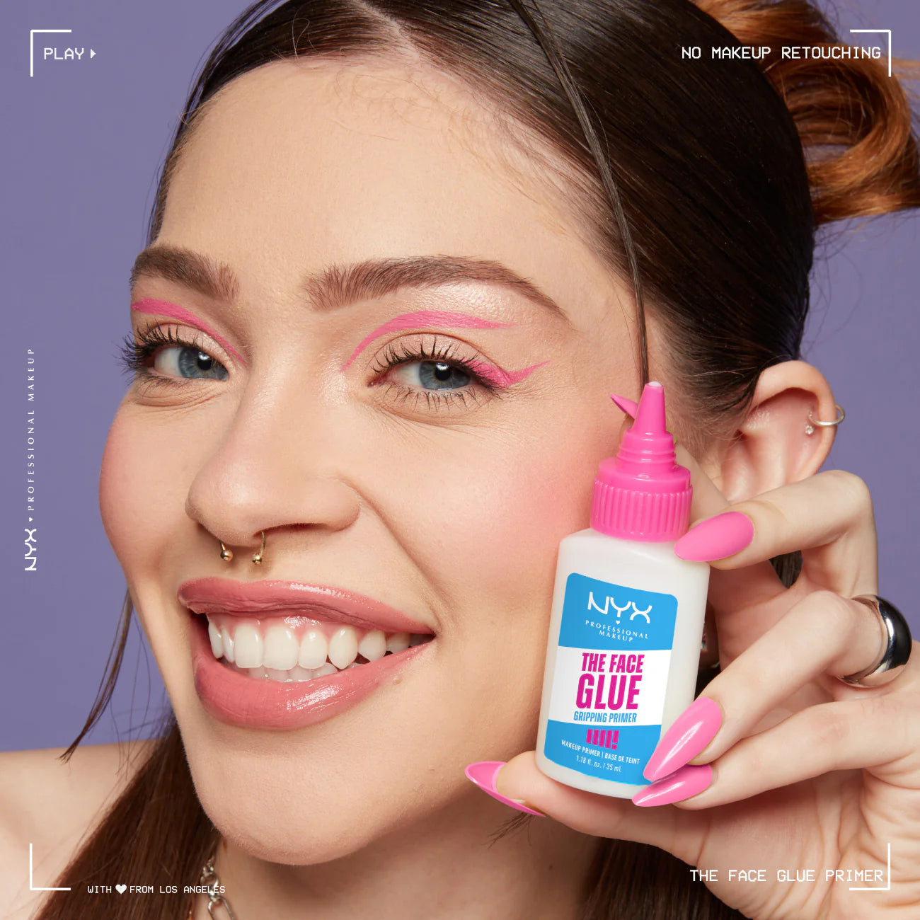 NYX Professional Makeup The Face Glue Setting Spray, Transfer-Resistant Waterproof Setting Spray, Up to 24HR Make Up Wear
