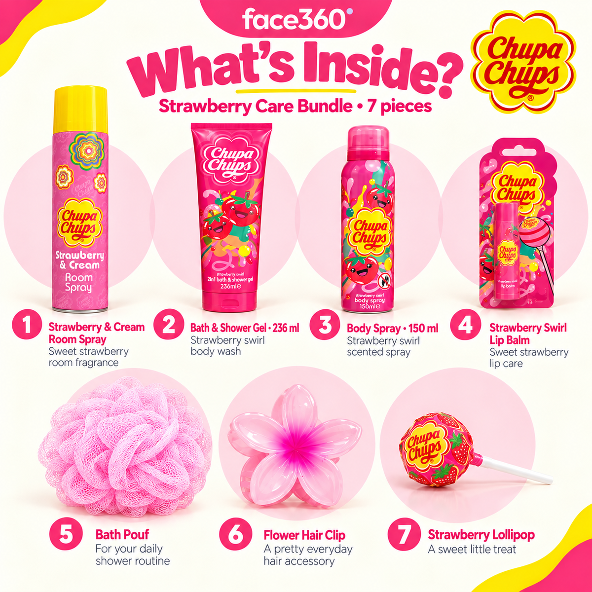Sweet Strawberry 7-Piece Pamper Kit