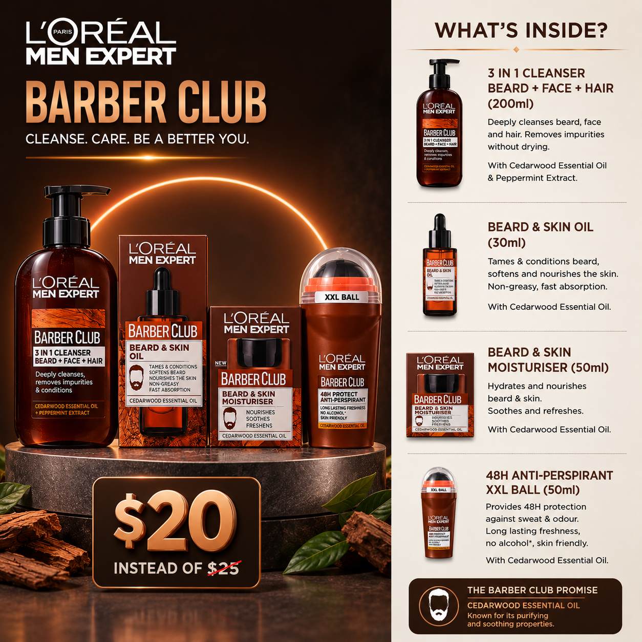 Level Up Your Routine: All-In-One Barber Club Beard & Body Bundle